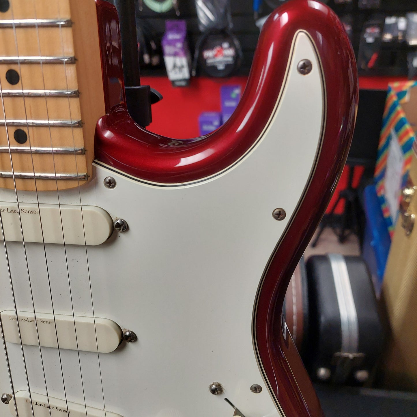 1988 Fender Stratocaster Plus Electric Guitar - Candy Apple Red w/ Fender Hard Case "Made In USA" SN# E486416 "Not Original Tuners They Are Marked Fender Japan"