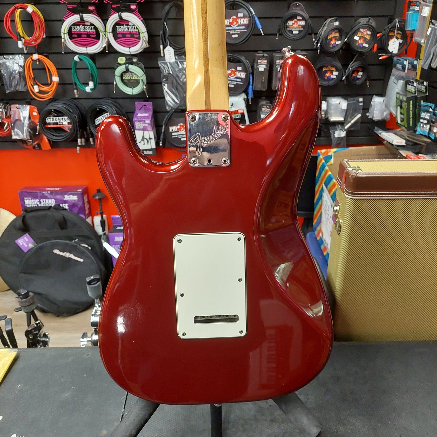 1988 Fender Stratocaster Plus Electric Guitar - Candy Apple Red w/ Fender Hard Case "Made In USA" SN# E486416 "Not Original Tuners They Are Marked Fender Japan"