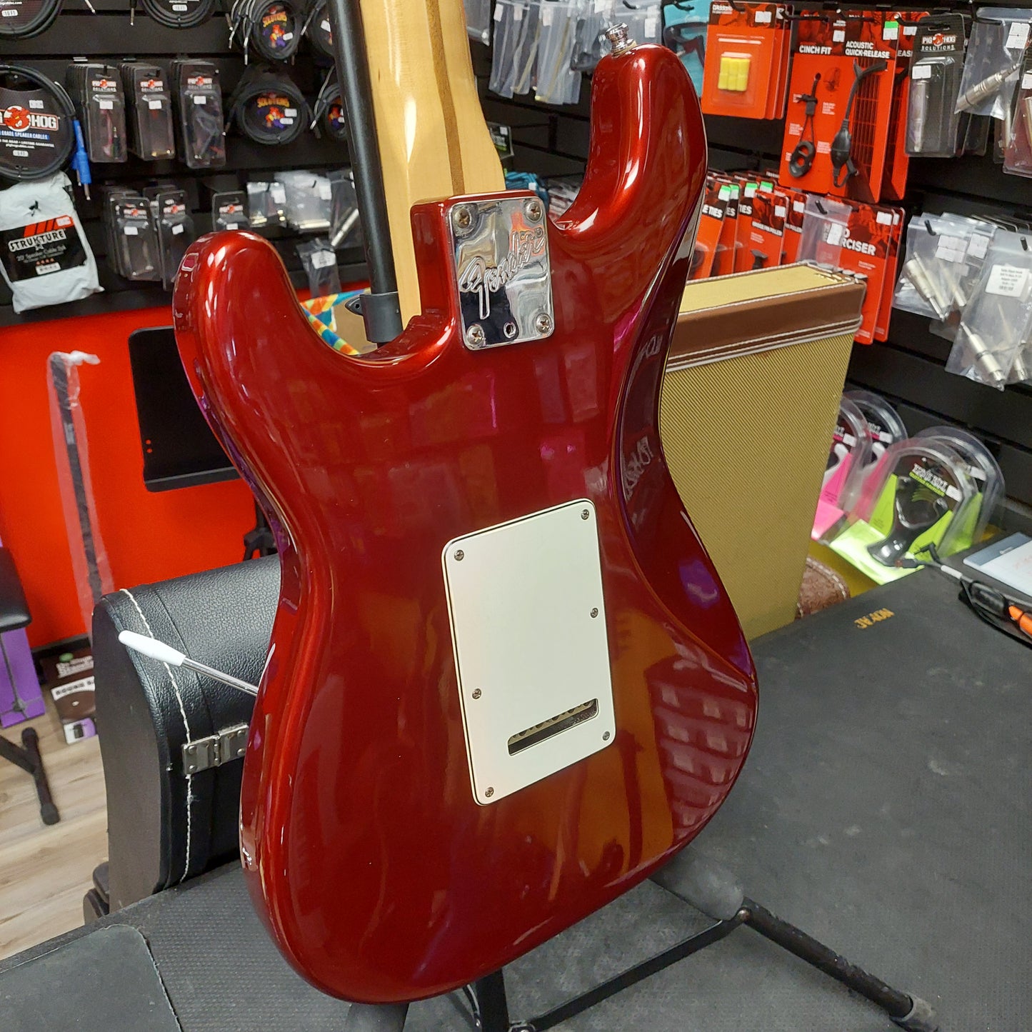 1988 Fender Stratocaster Plus Electric Guitar - Candy Apple Red w/ Fender Hard Case "Made In USA" SN# E486416 "Not Original Tuners They Are Marked Fender Japan"