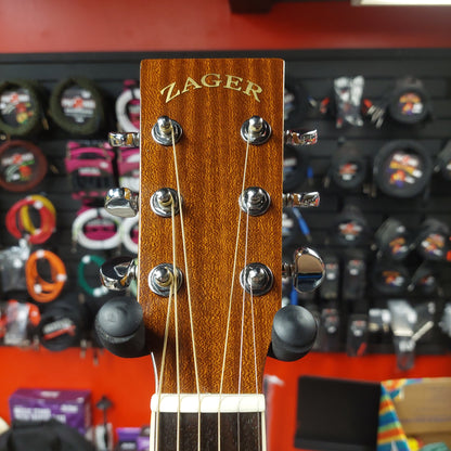 2023 ZAGER ZAD-500 M/N ACOUSTIC GUITAR - NATURAL W/ ZAGER HARD CASE SN# 230301759