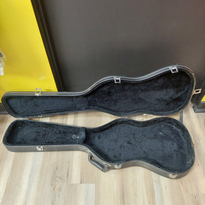 Electric Guitar Hard Case w/ Stickers - Black (USED) "Sold As Is"