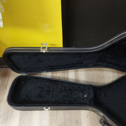 Electric Guitar Hard Case w/ Stickers - Black (USED) "Sold As Is"