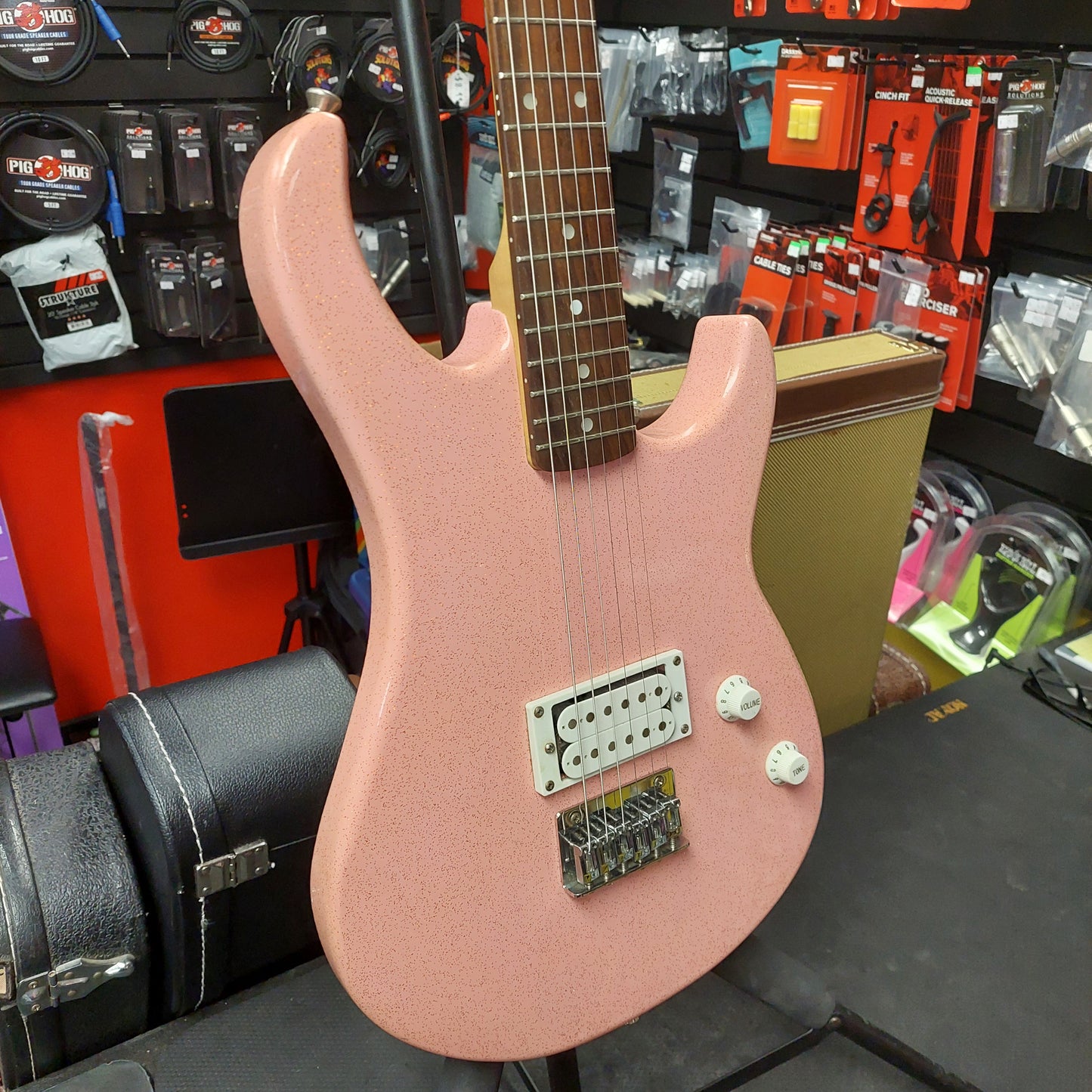 Peavey Rockmaster Electric Guitar - Metal Pink Sparkle (USED)