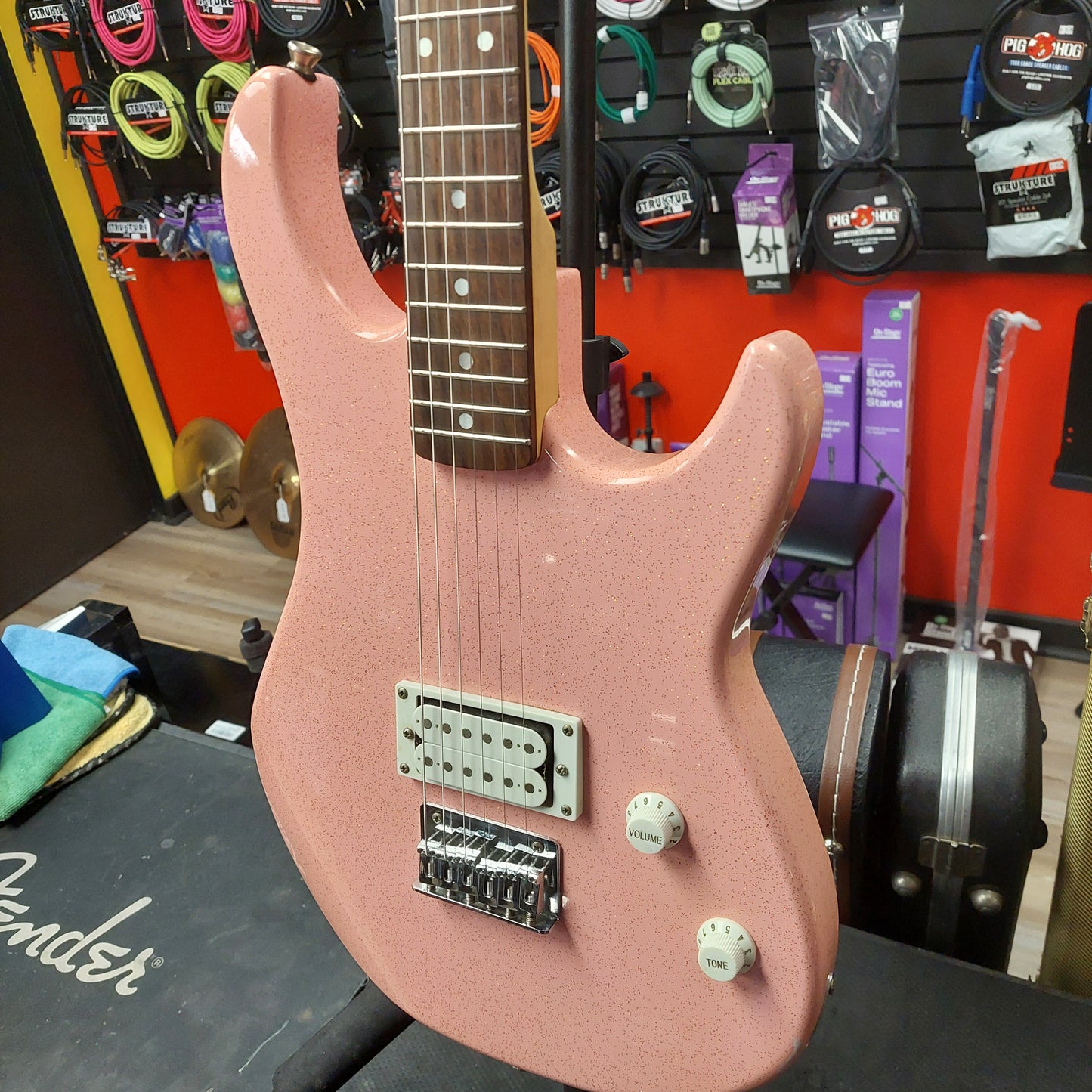 Peavey Rockmaster Electric Guitar - Metal Pink Sparkle (USED)