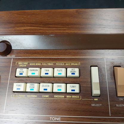 1980's Vintage Casio Casiotone 601 Electronic Musical Instrument Organ/Keyboard - Wood Finish w/ Casio Metal Stand (USED) "Made In Japan" SN# 2 A 500535