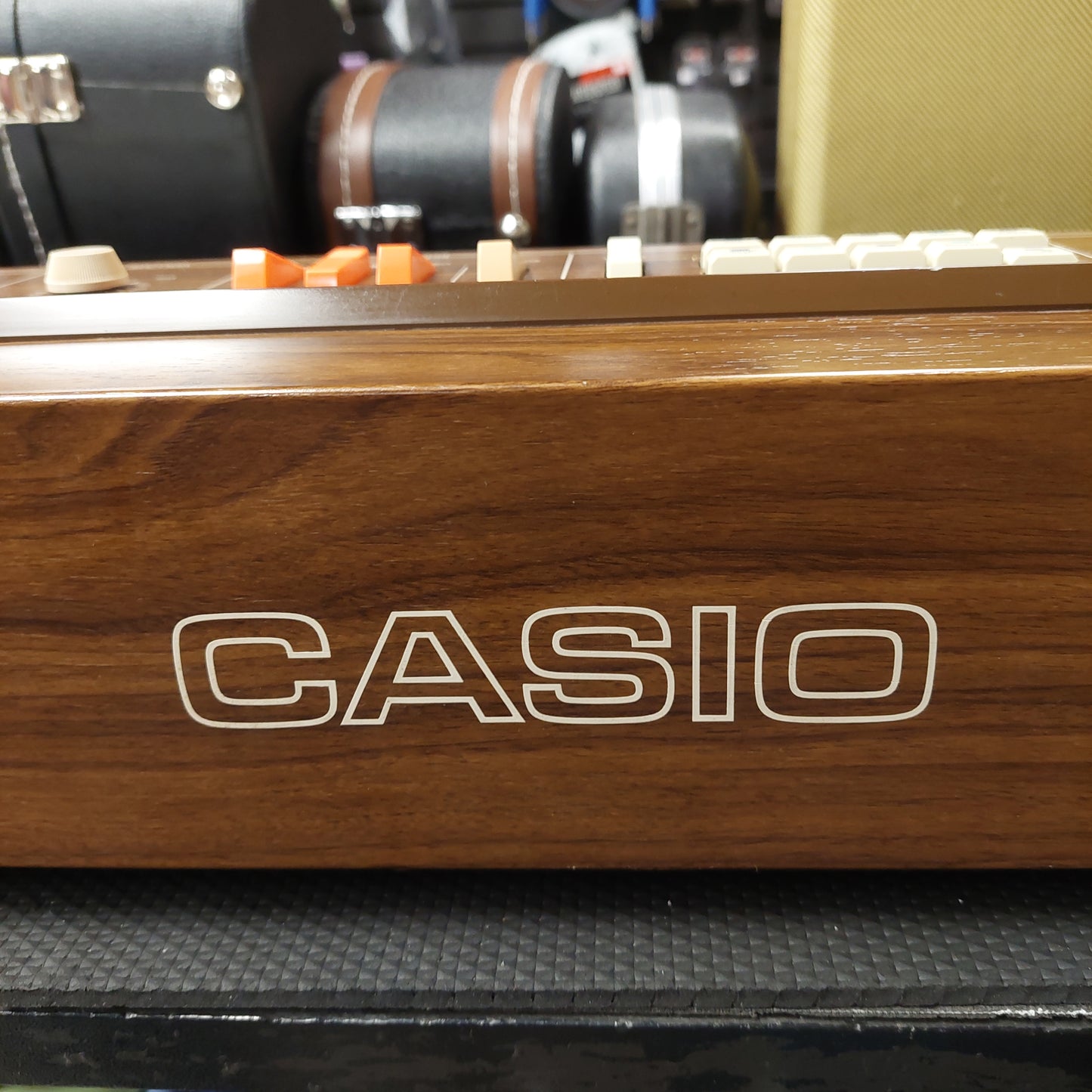 1980's Vintage Casio Casiotone 601 Electronic Musical Instrument Organ/Keyboard - Wood Finish w/ Casio Metal Stand (USED) "Made In Japan" SN# 2 A 500535