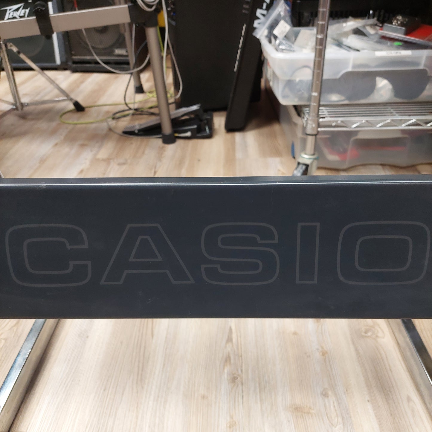 1980's Vintage Casio Casiotone 601 Electronic Musical Instrument Organ/Keyboard - Wood Finish w/ Casio Metal Stand (USED) "Made In Japan" SN# 2 A 500535
