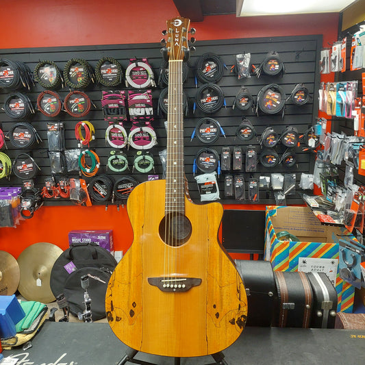 Luna Gypsy Spalt Grand Concert Acoustic/Electric Guitar - Natural Gloss SN# KH160901361