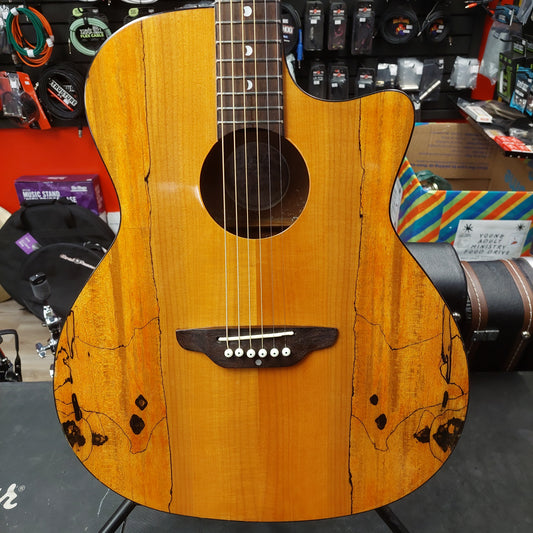 Luna Gypsy Spalt Grand Concert Acoustic/Electric Guitar - Natural Gloss SN# KH160901361