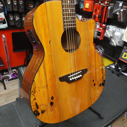Luna Gypsy Spalt Grand Concert Acoustic/Electric Guitar - Natural Gloss SN# KH160901361