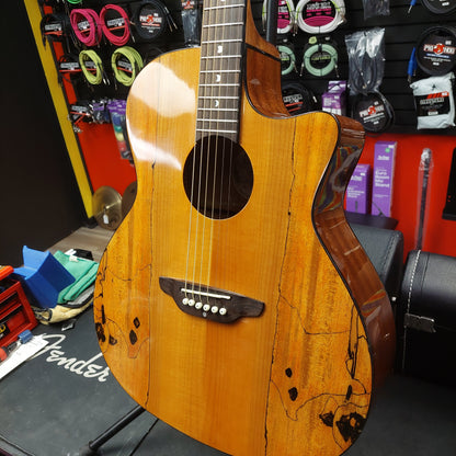 Luna Gypsy Spalt Grand Concert Acoustic/Electric Guitar - Natural Gloss SN# KH160901361