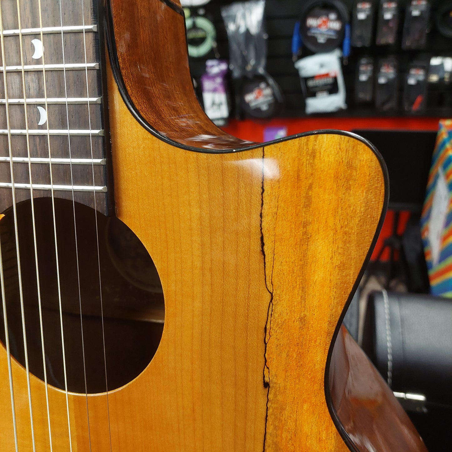Luna Gypsy Spalt Grand Concert Acoustic/Electric Guitar - Natural Gloss SN# KH160901361