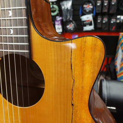 Luna Gypsy Spalt Grand Concert Acoustic/Electric Guitar - Natural Gloss SN# KH160901361