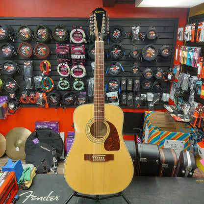 2018 Epiphone DR-212 12-String Acoustic Guitar - Natural SN# 18062305595