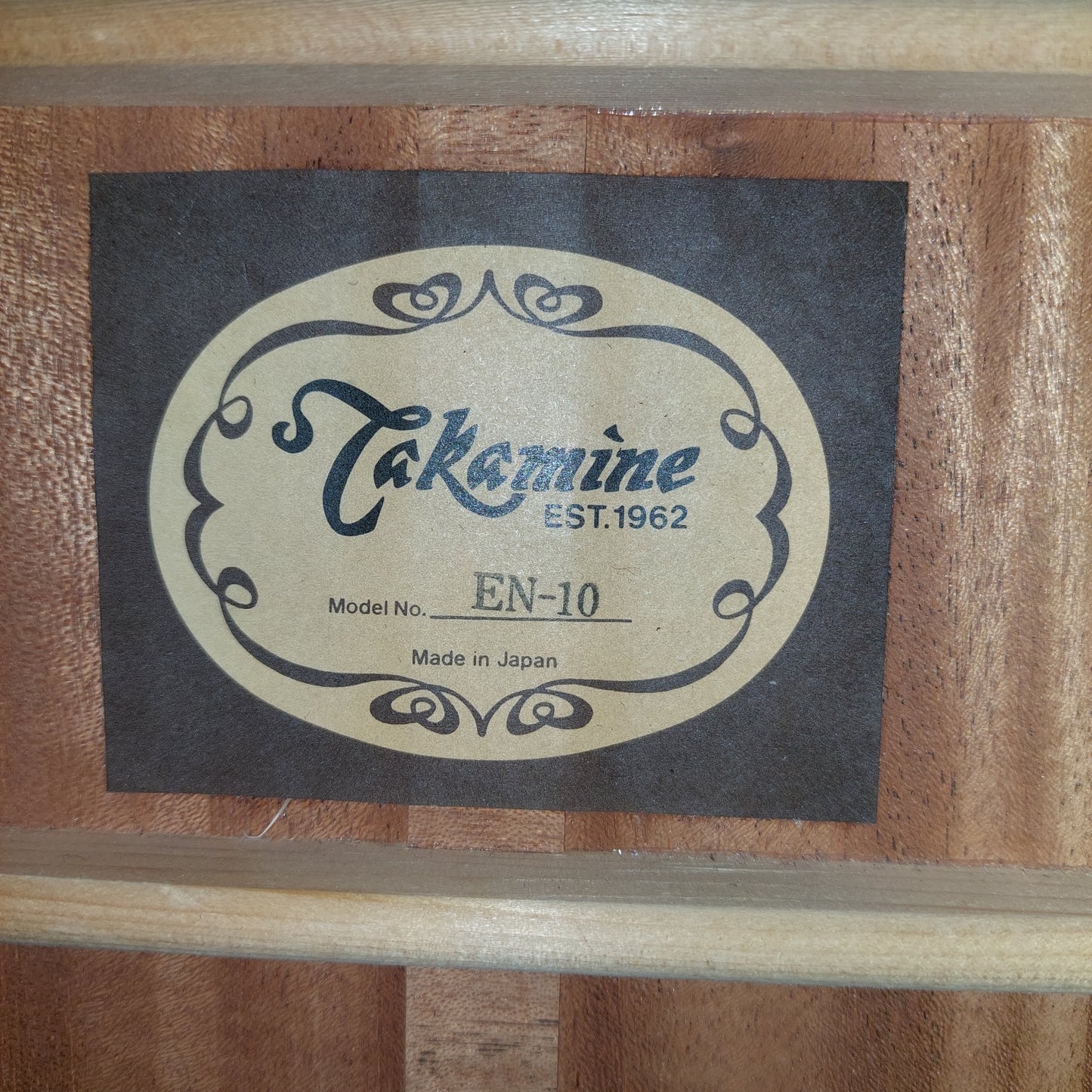 1980's Takamine EN-10 Acoustic Guitar - Natural "Made In Japan" SN# 93100098 "Sold As Is" Electronics Not Working