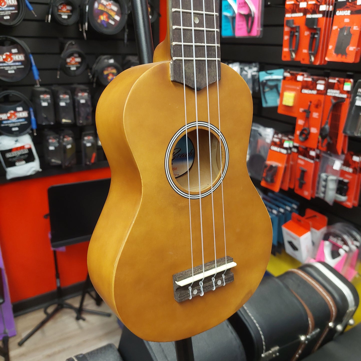 Hula Beach UKH15-KSM Soprano Ukulele - Kona Sand Matte Finish w/ Slipcase
