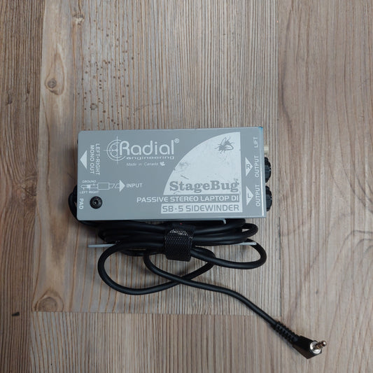 Radial SB-5 Sidewinder Stage Bug Passive Stereo Laptop DI (USED) "Made In Canada"