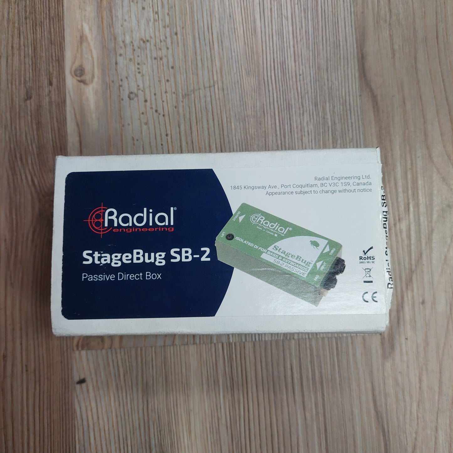 Radial Stage Bug SB-2 Passive Direct Box w/ Original Box (USED) "Made In Canada" SN# 1431633
