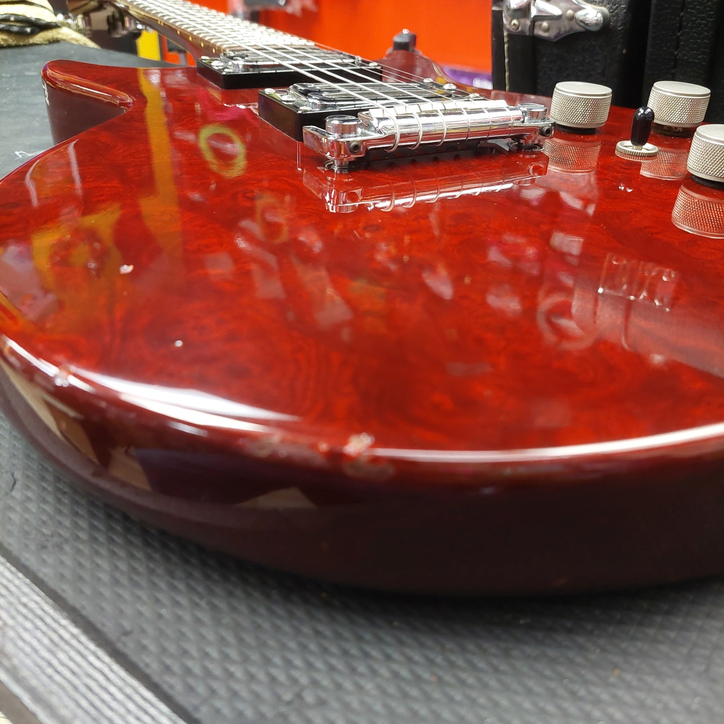 1979-1983 THC Tom Holmes Double Cutaway Electric Guitar - Red w/ Hard Case "Made In USA" (Not Original Pickups)