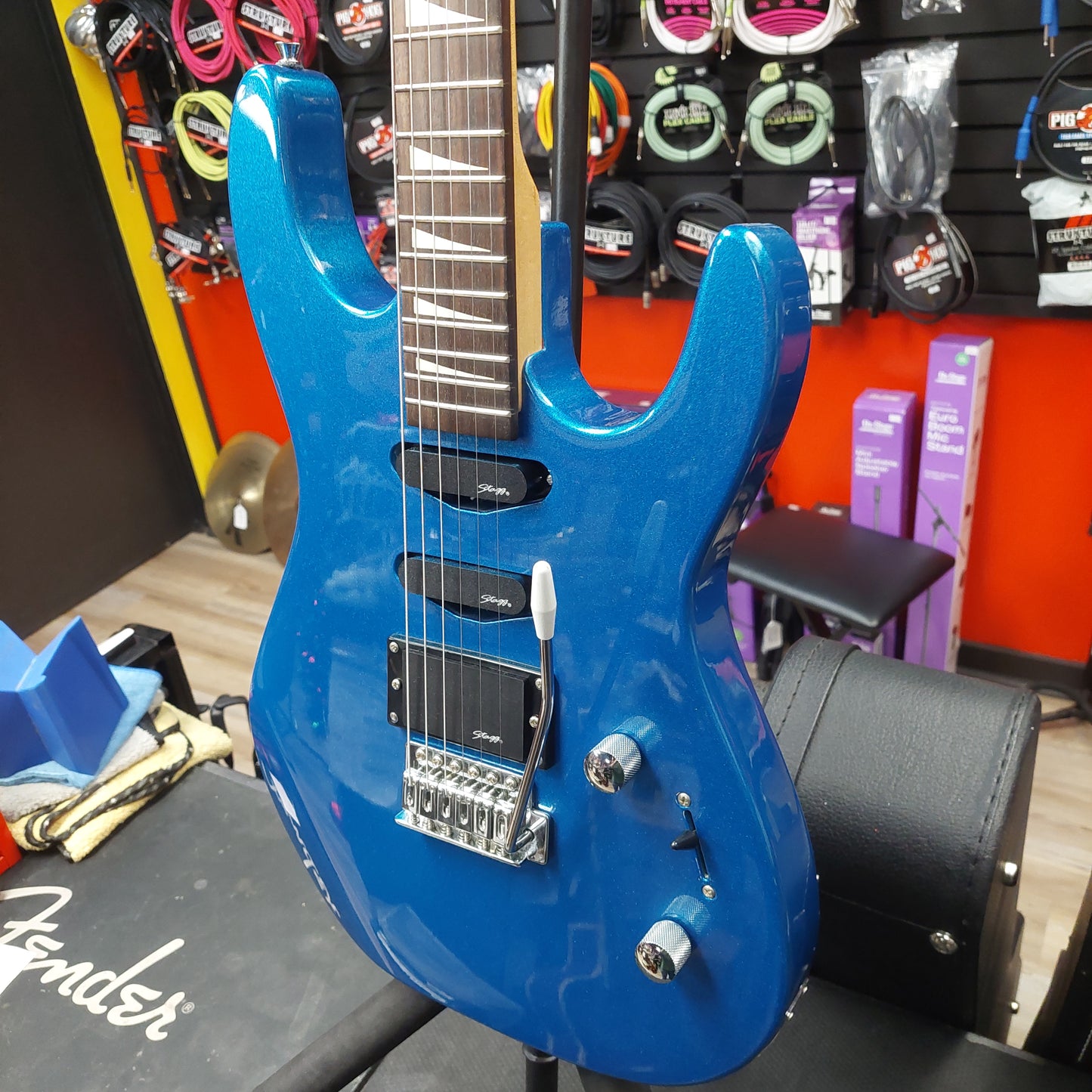 Stagg I300 HSS Electric Guitar - Metallic Blue (USED) "Sold As Is Has Warped Neck" SN# 080910270232