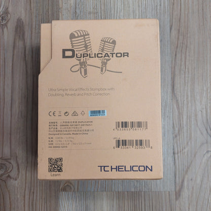 TC Helicon DUPLICATOR Ultra-Simple Vocal Effects Stompbox with Doubling, Reverb & Pitch Correction (USED) SN# S230200167DDX