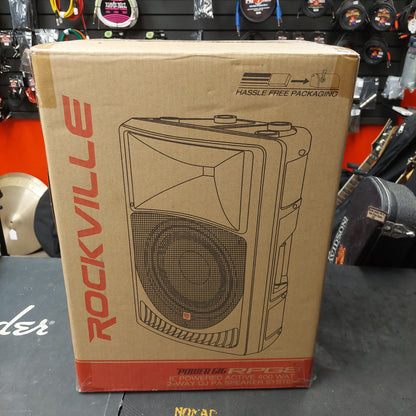 Rockville Power Gig RPG8  8" Powered Active 400 Watt 2-Way DJ PA Speaker System (USED) "Open Box"