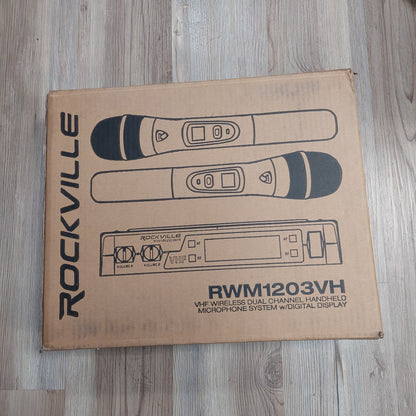 Rockville RWH1203VH Dual Wireless Handheld Microphone System (USED) "Open Box"