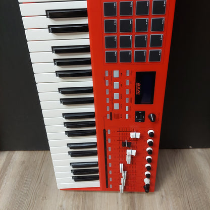 AKAI MPK249 49-Key Midi Controller Keyboard - Red w/ Midi Cables (USED) SN# (21)A11508187300874
