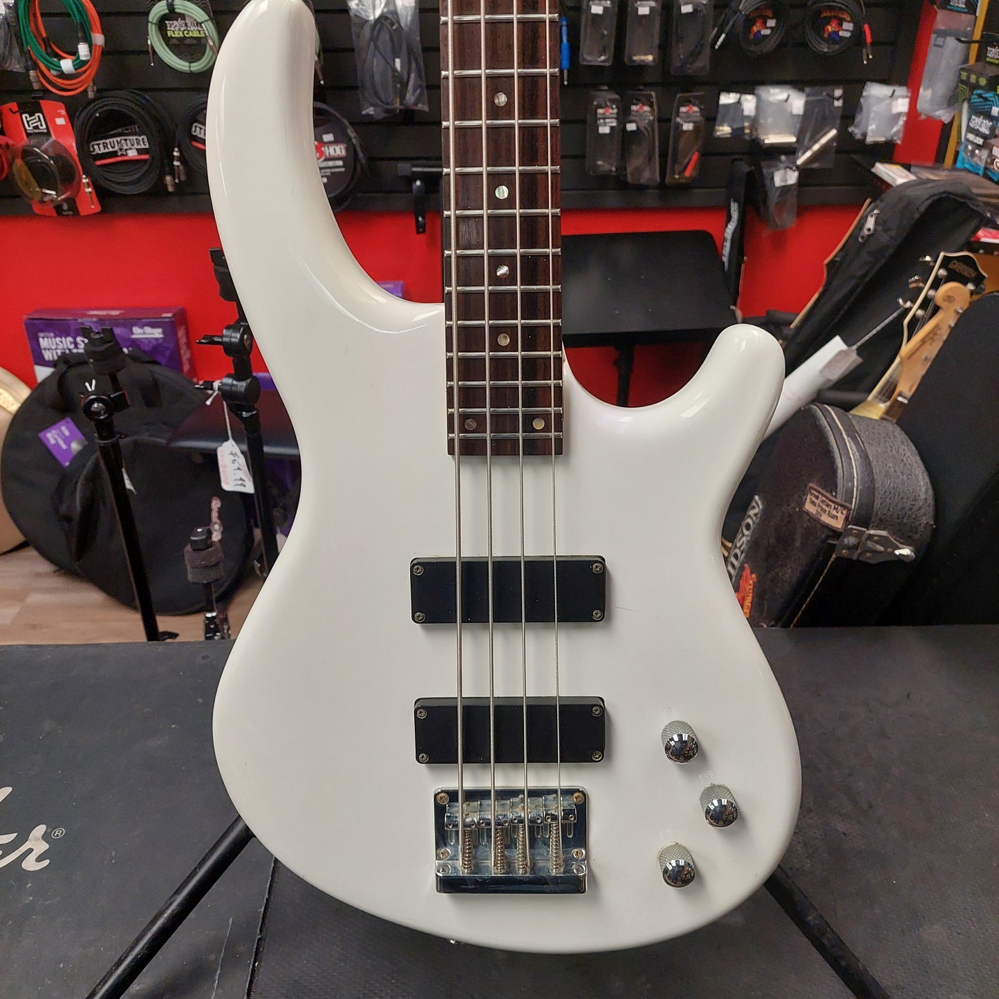 2000's DEAN EDGE-ONE 4-STRING BASS GUITAR - WHITE "Made in Korea" SN# D20060649