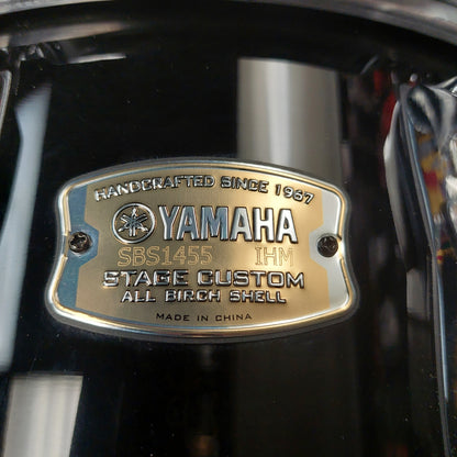 YAMAHA SBS-1455 Stage Custom Birch Snare Drum 14" x 5.5" - Black (USED)