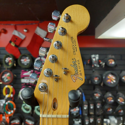 1980's Fender Stratocaster Electric Guitar - Green Metallic w/ Custom Flames Pickguard and G&L Gig Bag "Made In USA" SN# E 401835 (No Whammy Bar)