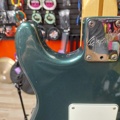 1980's Fender Stratocaster Electric Guitar - Green Metallic w/ Custom Flames Pickguard and G&L Gig Bag "Made In USA" SN# E 401835 (No Whammy Bar)