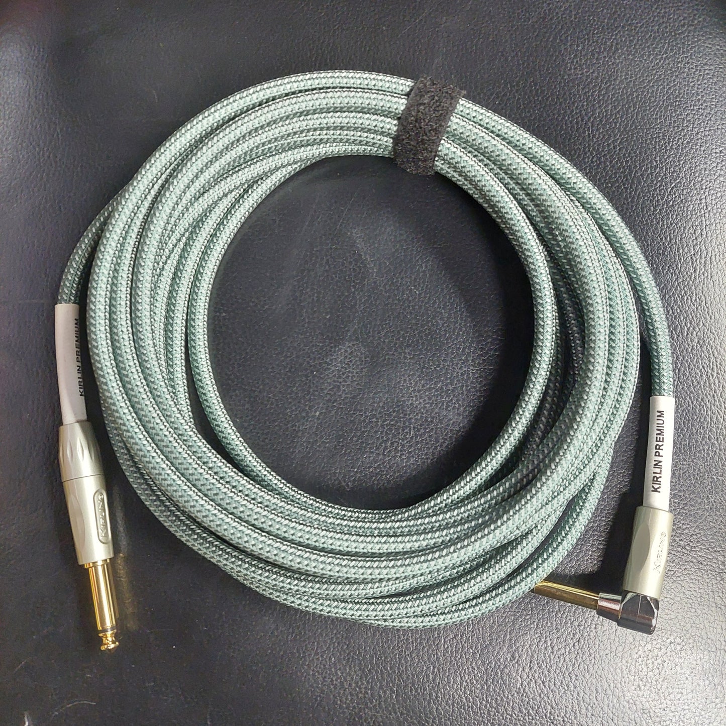 KiIRLIN Premium Instrument Cable 20 FT. - Woven Green