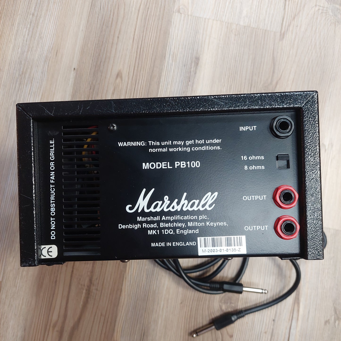 Marshall PB100 Power Brake Attenuator (USED) "Made In England" SN# MH010135Z