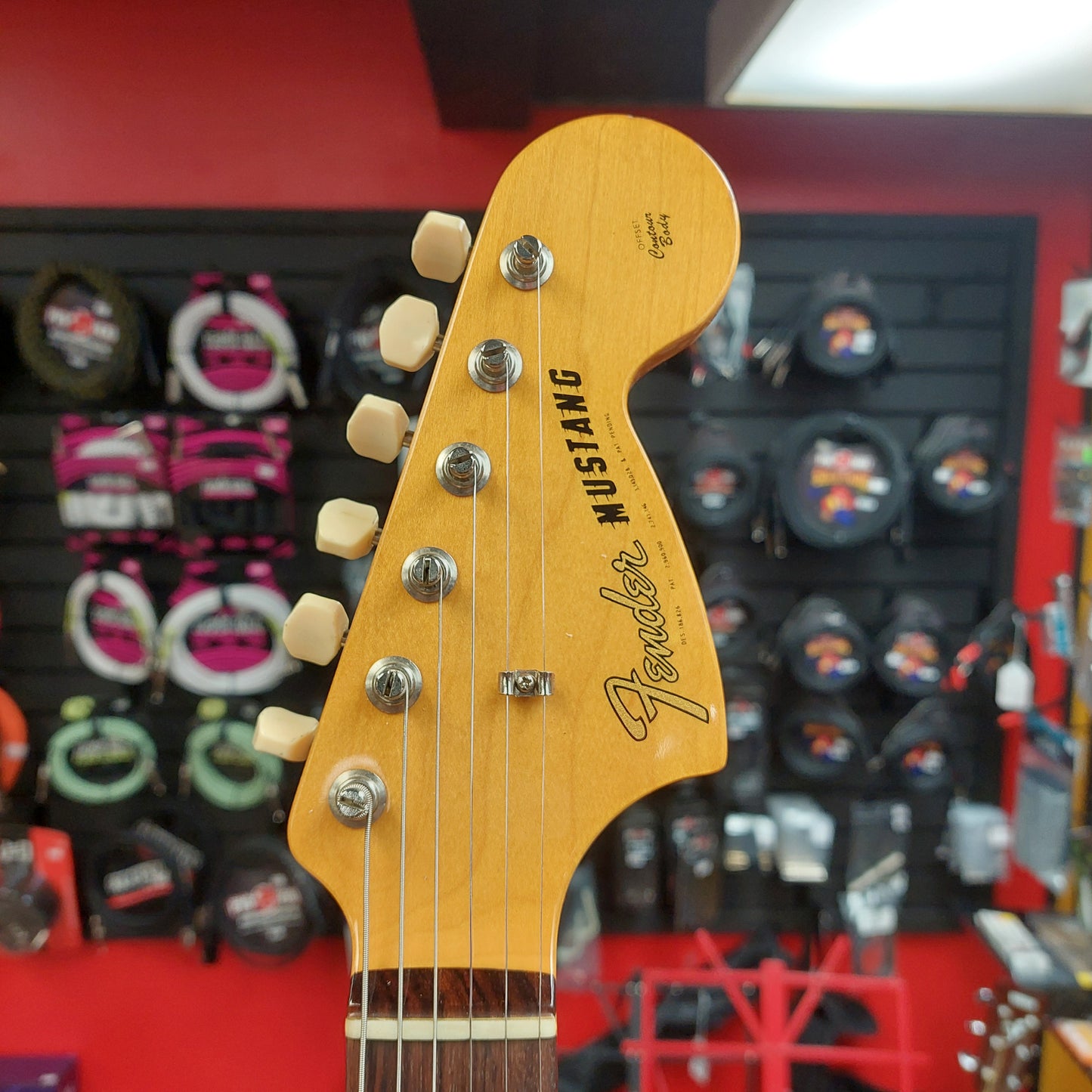 1990's Fender Mustang 60's Reissue Electric Guitar - Sonic Blue (USED) "Made In Japan" (No Tremolo Arm)