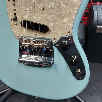 1990's Fender Mustang 60's Reissue Electric Guitar - Sonic Blue (USED) "Made In Japan" (No Tremolo Arm)