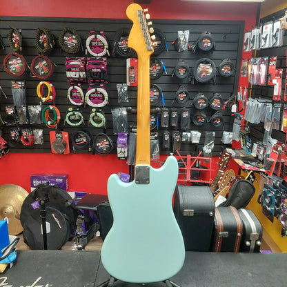 1990's Fender Mustang 60's Reissue Electric Guitar - Sonic Blue (USED) "Made In Japan" (No Tremolo Arm)