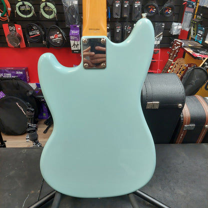 1990's Fender Mustang 60's Reissue Electric Guitar - Sonic Blue (USED) "Made In Japan" (No Tremolo Arm)