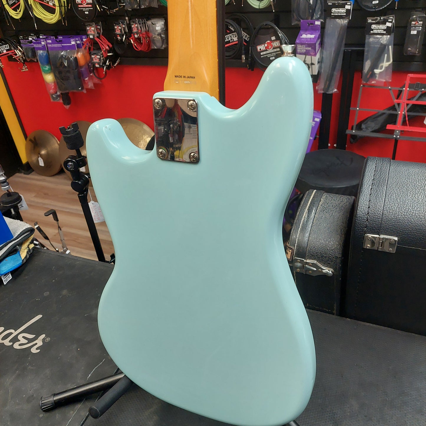 1990's Fender Mustang 60's Reissue Electric Guitar - Sonic Blue (USED) "Made In Japan" (No Tremolo Arm)