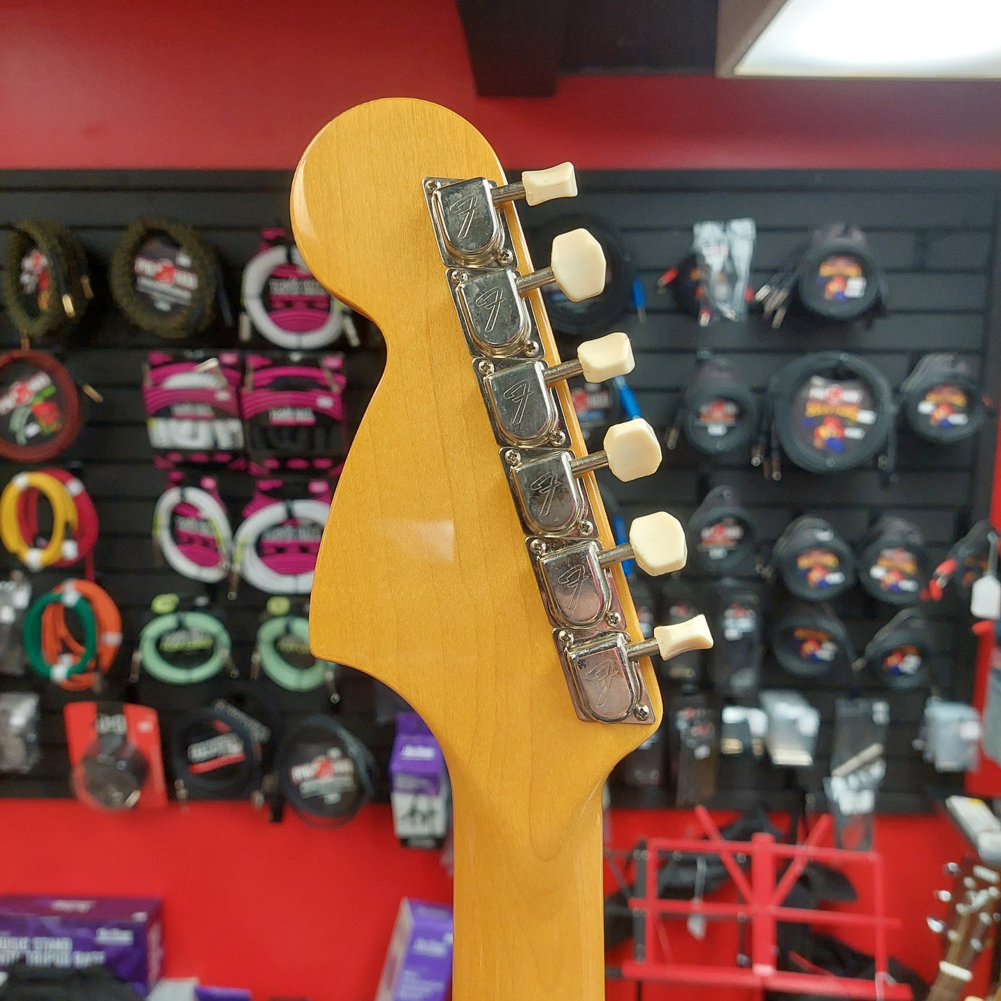 1990's Fender Mustang 60's Reissue Electric Guitar - Sonic Blue (USED) "Made In Japan" (No Tremolo Arm)