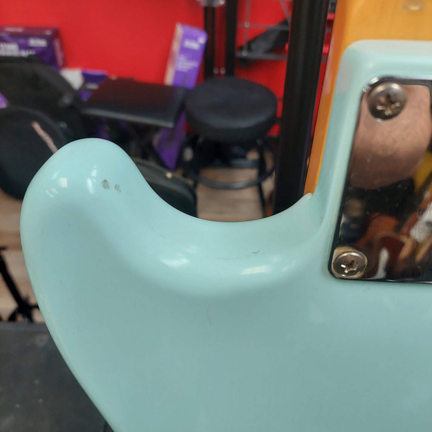 1990's Fender Mustang 60's Reissue Electric Guitar - Sonic Blue (USED) "Made In Japan" (No Tremolo Arm)