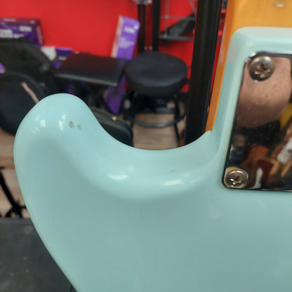1990's Fender Mustang 60's Reissue Electric Guitar - Sonic Blue (USED) "Made In Japan" (No Tremolo Arm)