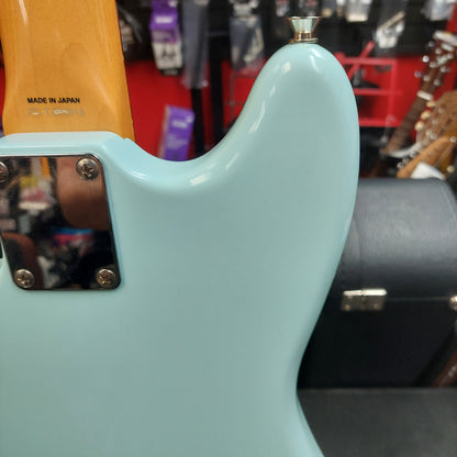 1990's Fender Mustang 60's Reissue Electric Guitar - Sonic Blue (USED) "Made In Japan" (No Tremolo Arm)