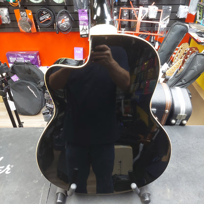 De Rosa GAB47-BK 5-String Acoustic/Electric Bass Guitar - Black Gloss "Sold As Is" Has Slight Warped Neck