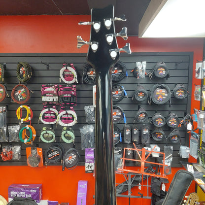 De Rosa GAB47-BK 5-String Acoustic/Electric Bass Guitar - Black Gloss "Sold As Is" Has Slight Warped Neck