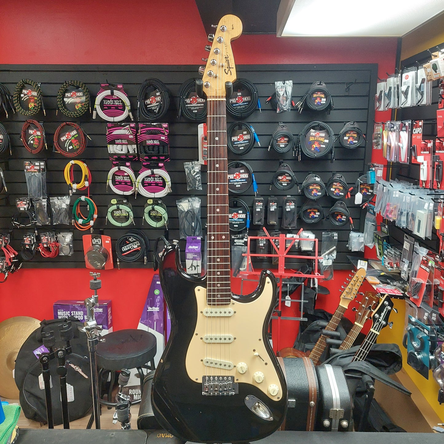 1997 Squire Affinity Stratocaster Electric Guitar - Black SN# NC754194
