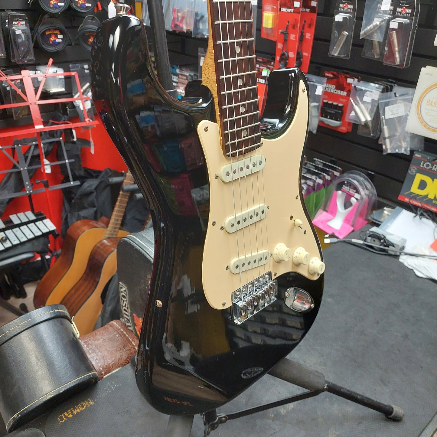 1997 Squire Affinity Stratocaster Electric Guitar - Black SN# NC754194