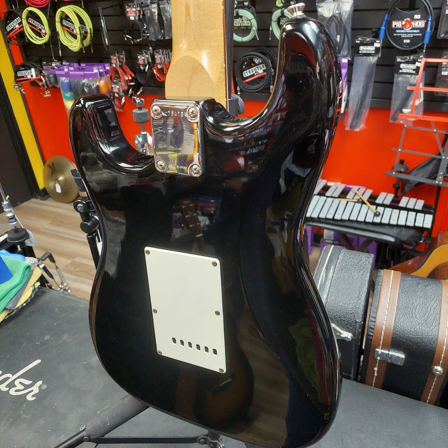1997 Squire Affinity Stratocaster Electric Guitar - Black SN# NC754194