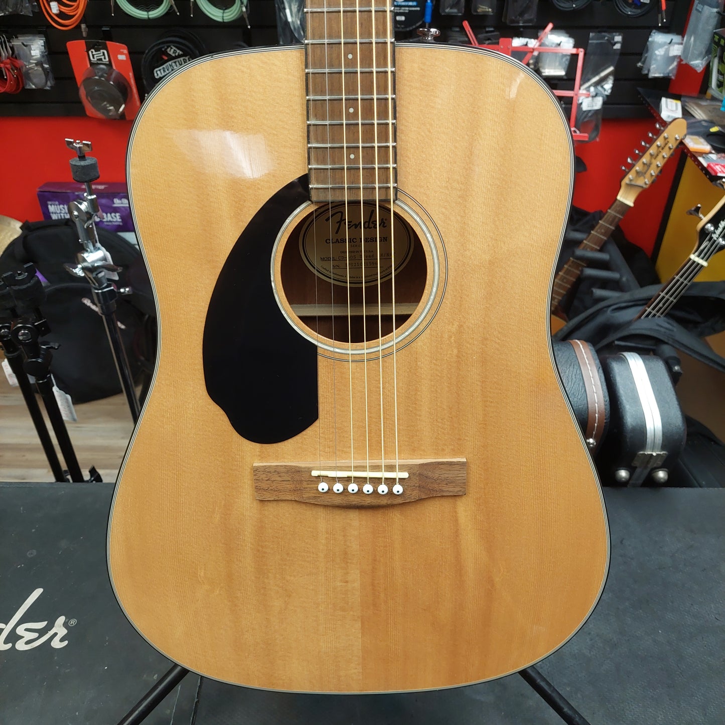 2021 Fender CD-60S "Left Handed" Dreadnought Acoustic Guitar - Natural SN# IPS210215961