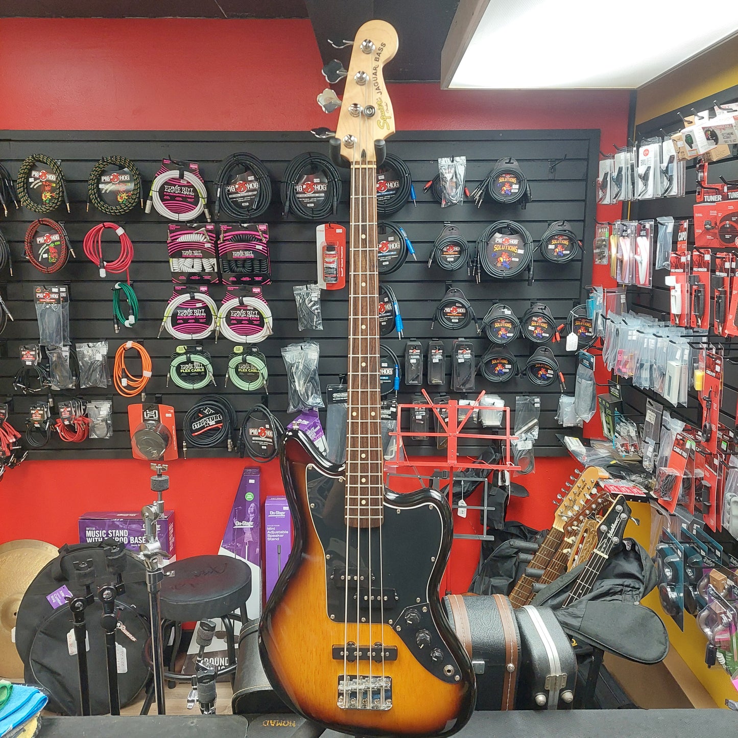 2015 Squire Jaguar 4-String Bass - Sunburst SN# ICS15014449